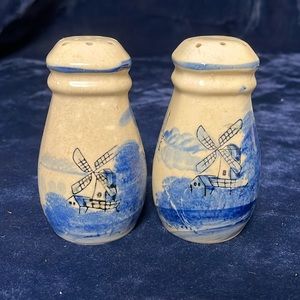 Dutch Windmill Salt and Pepper Shakers